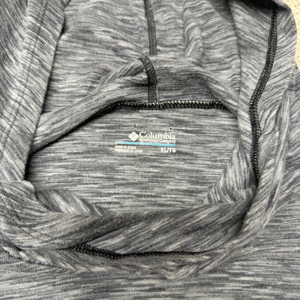 Women’s Columbia OuterSpaced Charcoal Gray White Hooded‎ Sweatshirt Size XL - Picture 3 of 7